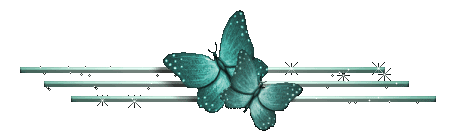 Teal Glitter Butterflies