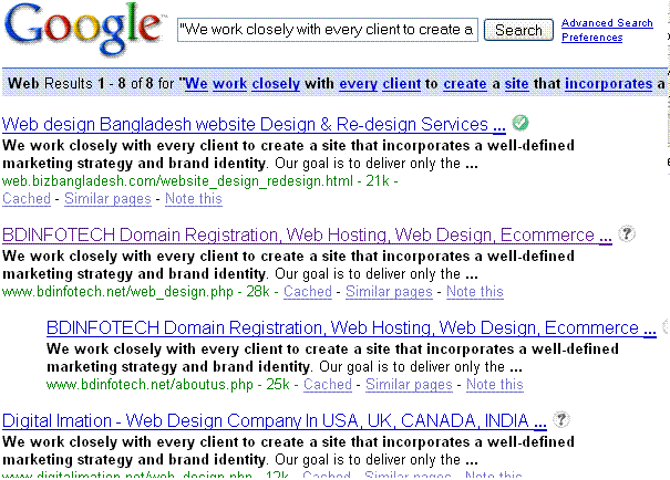Content Search without Duplicate Content Filter