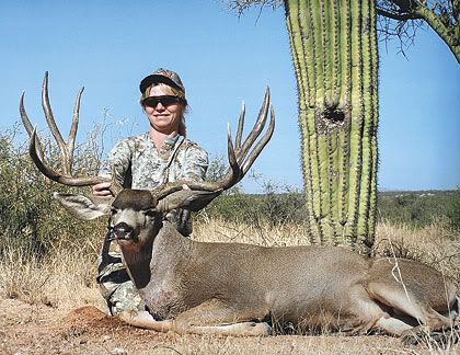 Largest mule deer buck taken by a woman