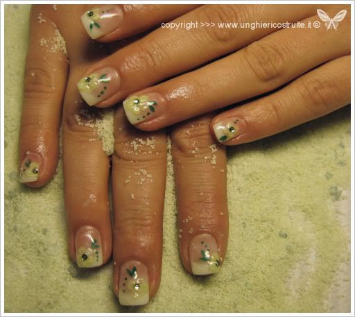 White Nail Art with Crystal Pearl
