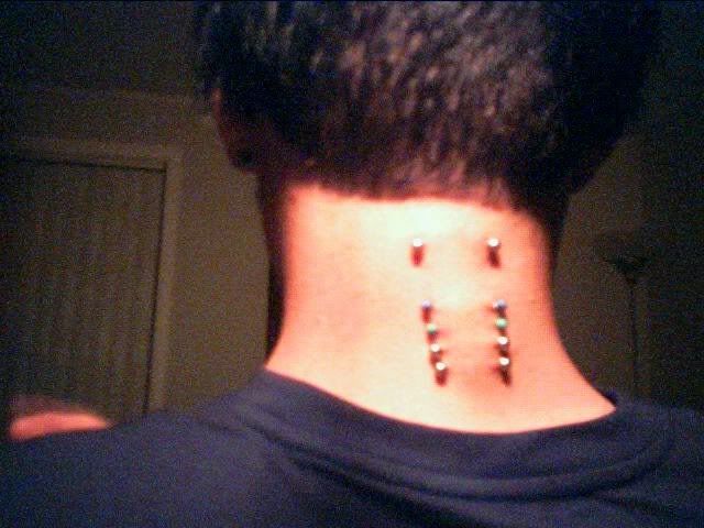 Piercings Pictures, Images and Photos · Nape piercings Pictures, 