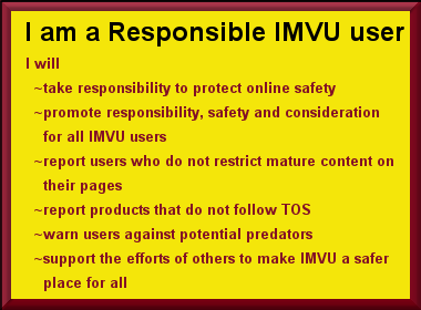 Responsible IMVU user