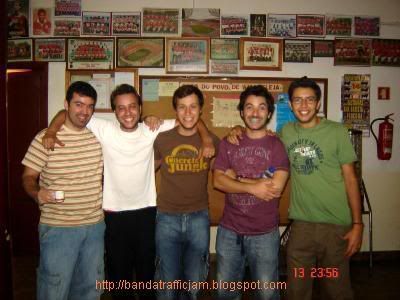 Da esquerda para a direita: Sérgio, Laginha, Agostinho, Cartaxo e Guterres