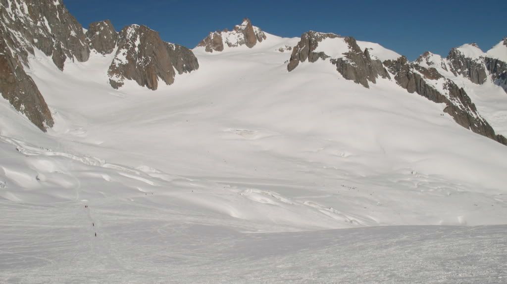 The upper Vallée Blanche with