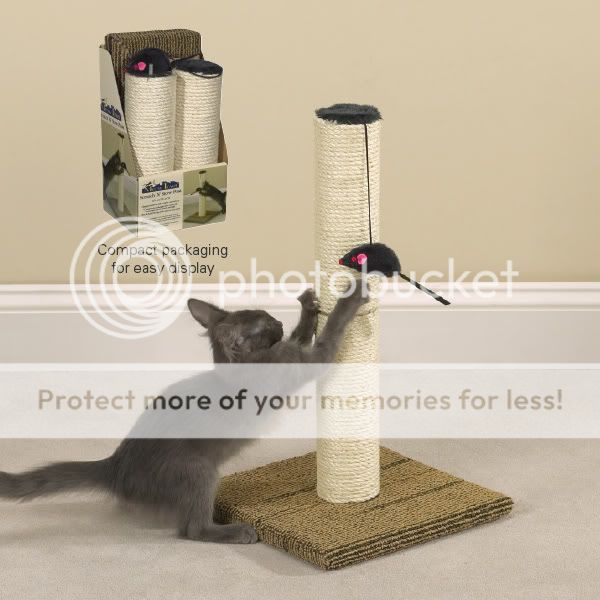 Meow Town Scratch N Stow Cat Scratching Post Furniture  