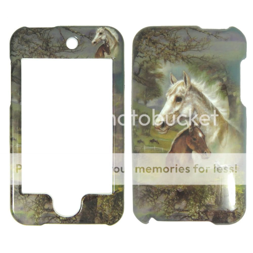 Apple Ipod Touch 2 / 3 Camo REALtree TWIN HORSES horse Case Cover Snap 