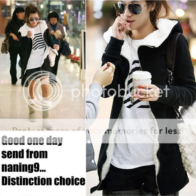 New Korea Fashion Women Zip Up Hoodie Sweater Jacket #5  