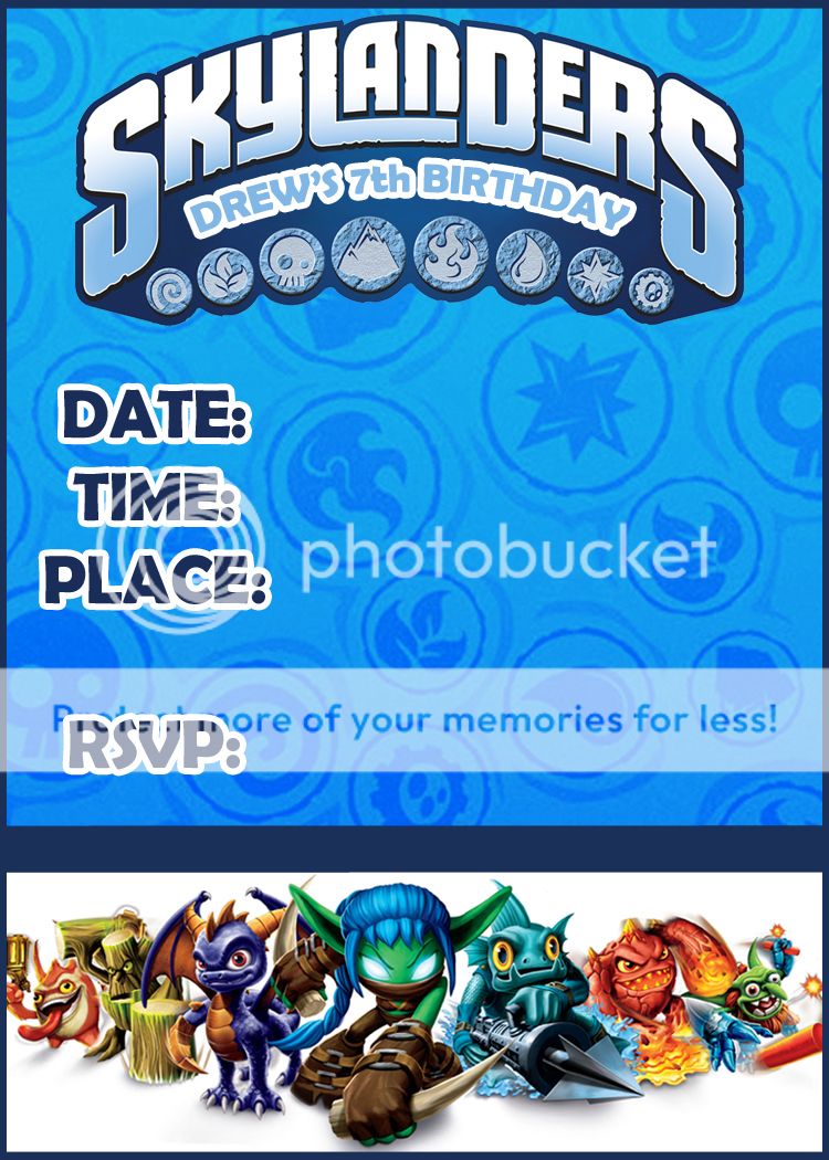 Skylanders Party Invitations 6