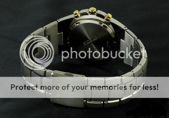 Seiko Men Titanium Chronograph 100M Watch SND451 SND451P1 Warranty Gift Box