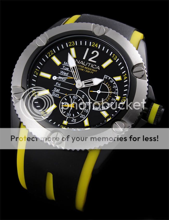 NEW 2011 NAUTICA 100M RETROGRADE SPORTS WATCH N13542G  