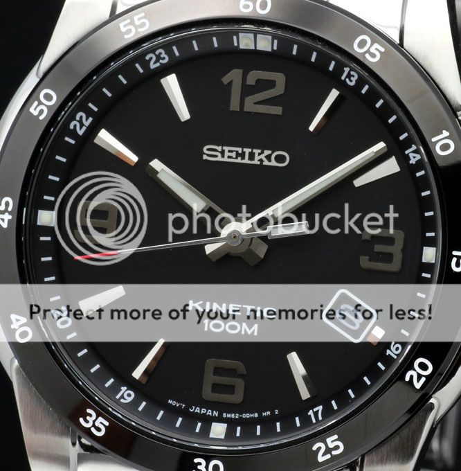 LATEST New 2011 Model Black Dial 100m Seiko Kinetic SKA505P1  