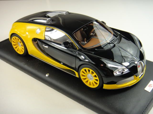 18 MR BUGATTI VEYRON YELLOW/BLACK LE 25 PIECES BBR  