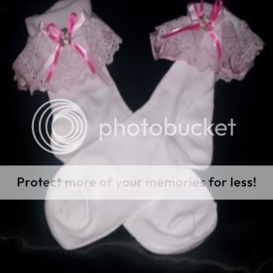 Custom Made Adult Sissy Womens Sexy White Pink Satin Bow Anklets