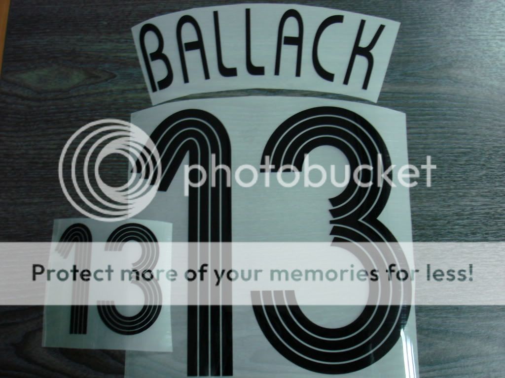 BALLACK #13 Germany Home World Cup 2006 Name Numbering  