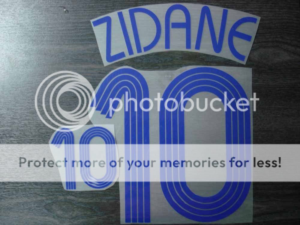 ZIDANE #10 France Away World Cup 2006 Name Number  